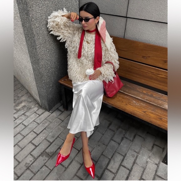 ZARA FRINGED KNIT SWEATER - Picture 7 of 15